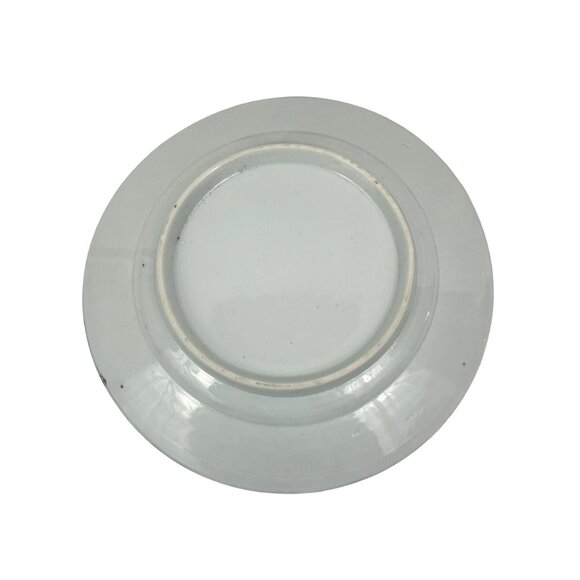 Japanese Decorative Plate With Geisha  Landscape Scenes Green Rim Handpainted - Picture 6 of 7